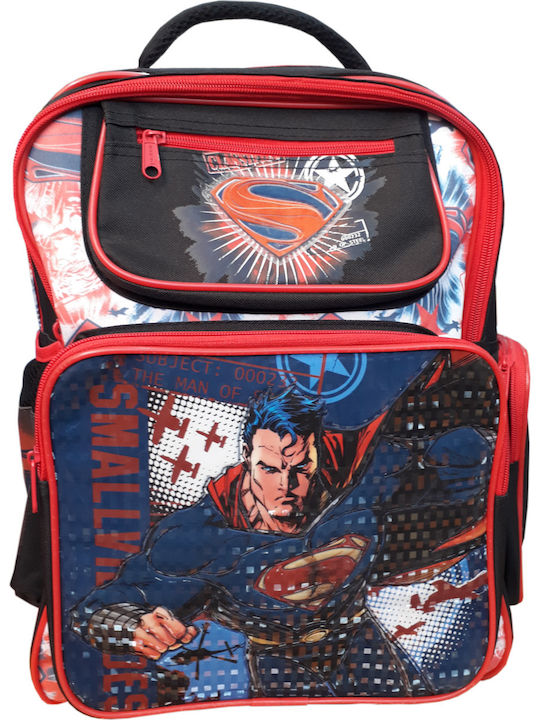 Paxos Superman Cape School Bag Backpack Elementary, Elementary Multicolored