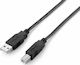 Equip USB 2.0 Cablu USB-A - USB-B Negru 5m 128862