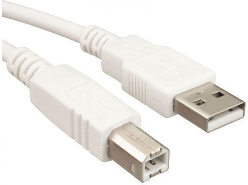 Roline 1.8m USB 2.0 Cable A-Male to B-Male White (S3102-250)