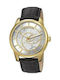 Pierre Cardin Watch Battery with Black Leather Strap PC106091F02