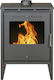 Alfatherm ALB-01 Metallic Wood Stove Air Ηeater 14kW Black