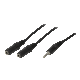 LogiLink 3.5mm male - 3.5mm female Cable Black 0.2m (CA1046)