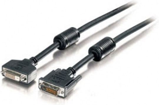 Equip Кабел DVI-D мъжки - DVI-D женски 3м Черен (118973)