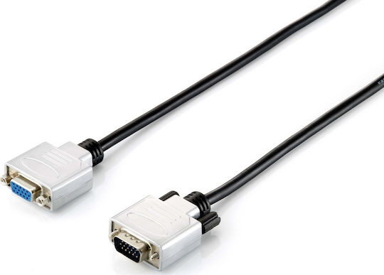 Equip Кабел VGA мъжки - VGA женски Черен 1.8м (118850)