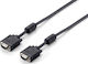 Equip Кабел VGA мъжки - VGA мъжки Черен 1.8м (118817)