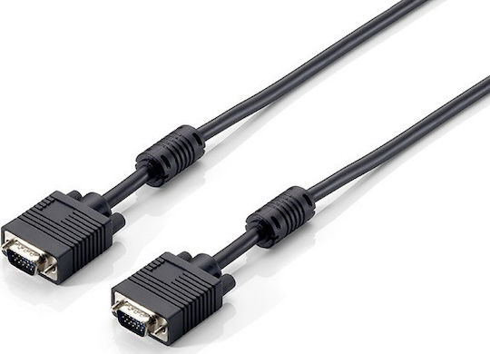 Equip Кабел VGA мъжки - VGA мъжки Черен 1.8м (118817)