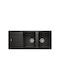 Blanco Zia 8 S 526027 Drop-In Chiuvetă din Granit Sintetic L116xW50cm Negru