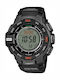 Casio Pro Trek Digital Herrenuhr 52.4mm Solar mit Schwarz Kautschukarmband