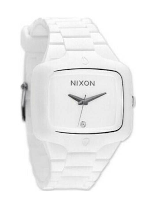 Nixon Uhr mit Weiß Kautschukarmband