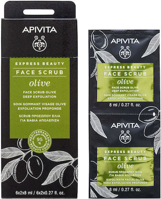 Apivita Facial Scrub Deep Exfoliation with Olive Oil 8ml