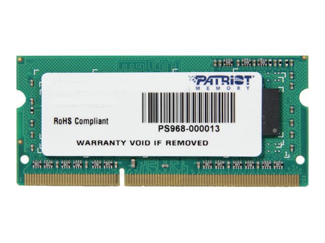 Patriot 4GB DDR3 RAM με Συχνότητα 1600MHz για Laptop (PSD34G160081S