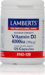 Lamberts Vitamin D3 Vitamin for Immune 4000iu 120 caps