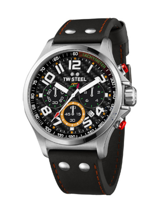 TW Steel Sahara Collection Force India F1 Black Leather Strap TW432