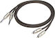Granite Audio Cable 2x 6.3mm male - 2x RCA male 3m (AP-403PR-3M)