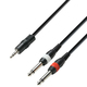 Adam Hall Audio Cable 2x 6.3mm male - 3.5mm male 3m (K3YWPP0300)
