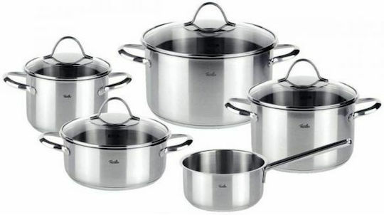 Fissler Paris Line Σετ Κατσαρόλες από Ανοξείδωτο Ατσάλι Ασημί 5τμχ Fissler Paris Line Σετ Κατσαρόλες από Ανοξείδωτο Ατσάλι Ασημί 5τμχ