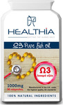 Healthia Ω3 Pure Fish Oil Fischöl 1000mg 90 Mützen