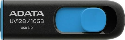 Adata DashDrive UV128 16GB USB 3.0 Stick Μπλε