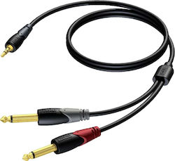 Procab CLA713/1.5 2x 6,3 мм мъжки - 3,5 мм мъжки 1,5 м