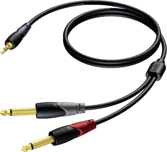 Procab CLA713/1.5 Cable 2 x 6.3mm male - 3.5mm male 1.5m (CLA713/1.5)