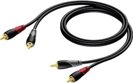 Procab CLA800/5 Кабел RCA Мъжки - RCA Мъжки 5м