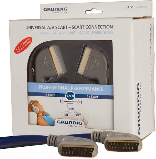Grundig Καλώδιο Scart male - Scart male 0.75m Μαύρο 42166467