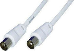 Comp Καλώδιο Κεραίας Coax male - Coax male Λευκό 5m
