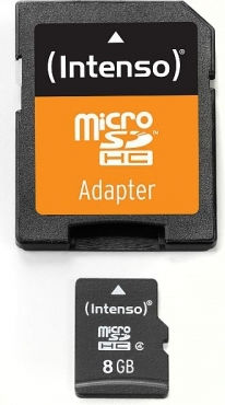 Intenso 3403460 microSDHC 8GB Class 4 Default Speed with Adapter