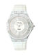 Q&Q Watch with White Rubber Strap DA37J304