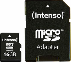 Intenso 3413470 microSDHC 16GB Clasa 10 Viteză mare cu adaptor