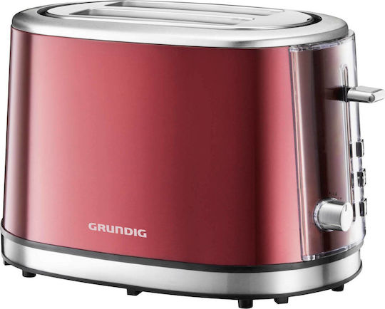 Grundig TA 6330 GMN3710 Toaster 2 Slots 850W Red