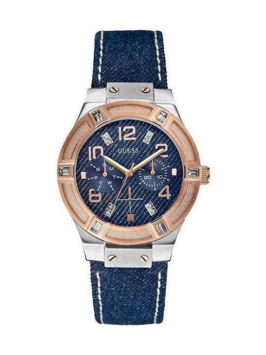 Guess Multifunction Crystals Jean Leather Strap