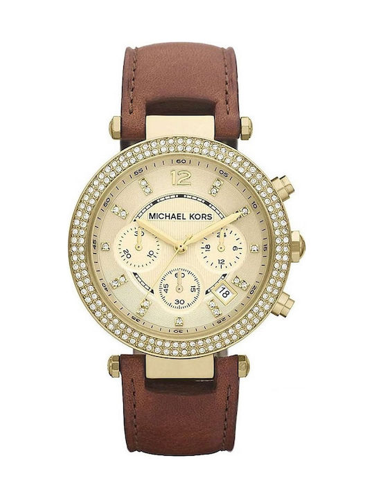 Michael Kors Parker Ceas Cronograf cu Maro Curea de Piele