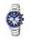 Sector Battery Chronograph Watch with Metal Bracelet Silver