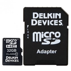 Delkin DDMICROSDPRO2-32GB microSDHC 32GB Class 10 UHS-I with Adapter