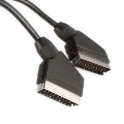 Cable Scart male - Scart male 1.8m Black