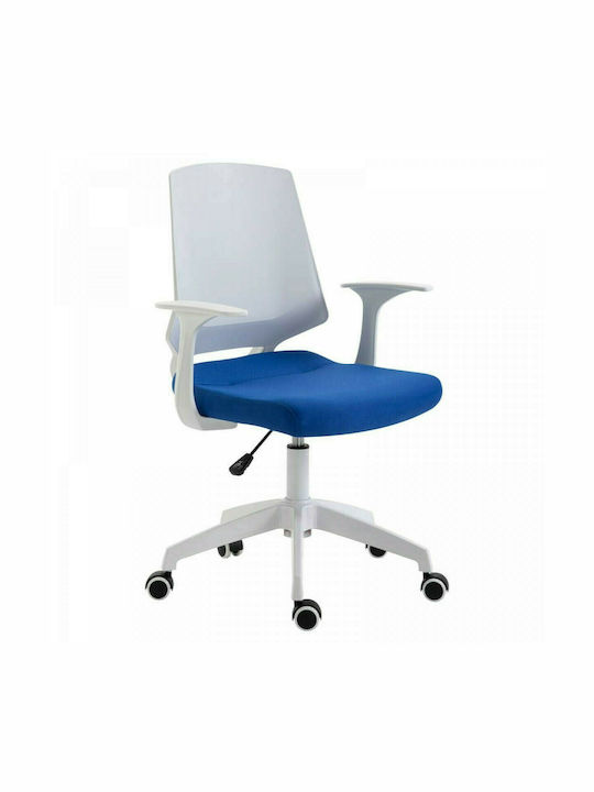 Zita Plus BS1150-W Office Chair with Arms White/Blue