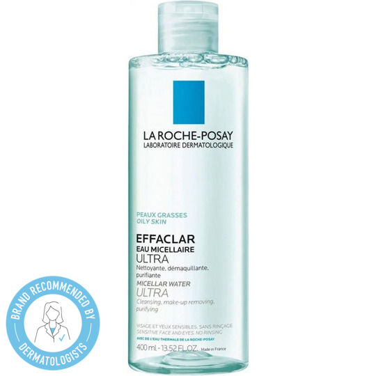 La Roche Posay Effaclar Ultra Micellar Water Αφαίρεσης Μακιγιάζ Προσώπου για Ακνεϊκές Επιδερμίδες 400ml