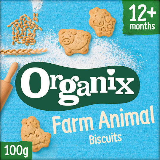 Organix Biscuits Farm Animal Biscuits Sugar Free 100gr for 12+ months