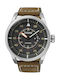Citizen Uhr Eco - Antrieb mit Braun Lederarmband