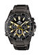 Casio Edifice Watch Chronograph Battery with Black Metal Bracelet