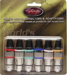 Stagg 925M6AH XLR Stecker 6 Stück