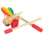 Hape Pull-Along Toy Push Butterfly made of Wood for 12++ Months