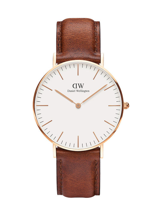 Daniel Wellington Classic St Mawes Ρολόι Μπαταρίας με Δερμάτινο Λουράκι