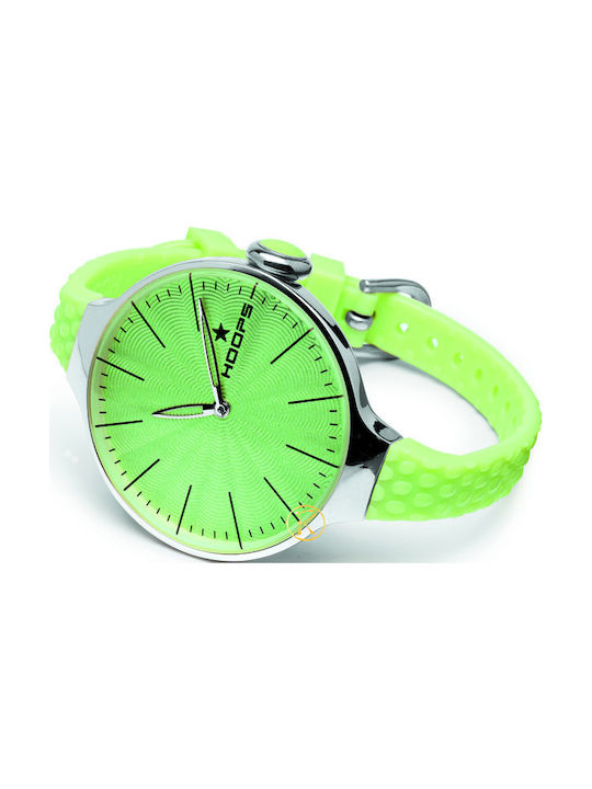 Hoops Watch with Green Rubber Strap 2502L04