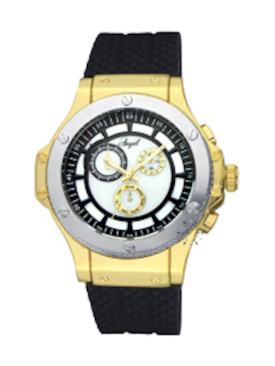 Watch with Black Rubber Strap