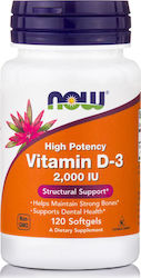 Now Foods Vitamin D-3 Vitamin für Unterstützung des Immunsystems 2000iu 120 Softgels