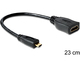 DeLock Конвертор micro HDMI мъжки към HDMI женски Черен 1бр 65391