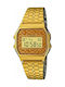 Casio Vintage Iconic Digital Watch Battery with Gold Metal Bracelet