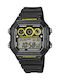 Casio Дигитален Мъжки Часовник 45mm Хронограф На Батерия С Черна Каучукова Каишка